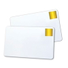 Magicard CR80 tarjetas PVC blancas con sello HoloPatch dorado (500 unidades) 145003 - 1