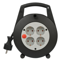 Alargador de cable con enchufe de 4 tomas negro/gris claro (5 metros) K010812004
