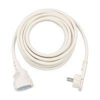 Cable Alargador con Enchufe Plano Blanco 5 metros 399520