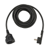 Cable alargador con enchufe plano negro (5 metros) 399519 - 1