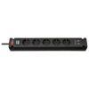 Brennenstuhl Regleta de 5 enchufes | entrada USB | negro | 3 m 399502 - 1