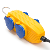 Brennenstuhl regleta de exterior con 4 enchufes amarillo/azul (5 metros) K010813123