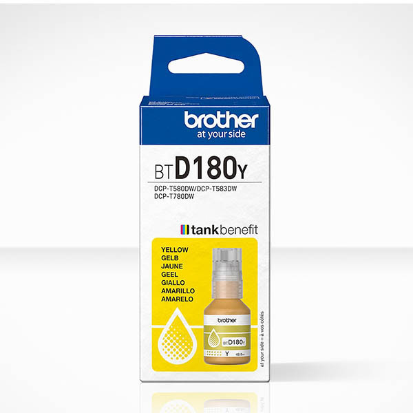 Brother BTD180Y botella de tinta amarilla (original) – imagen 2