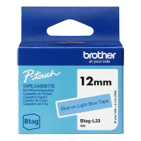 Brother Btag-L33 cinta no laminada azul sobre azul claro 12 mm (original) BTAGL33 080368