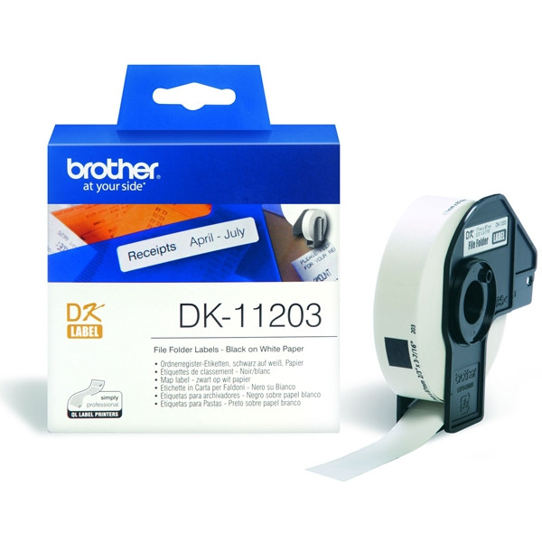 Brother DK-11203 etiquetas blancas para carpeta (original) – imagen 3
