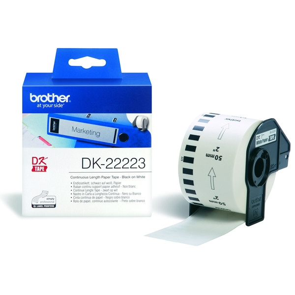 Brother DK-22223 cinta continua de papel térmico blanco (original) DK22223 080732 - 1