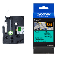 Brother Fle-7511 Cinta negro sobre verde 21 mm (original) FLE7511 350558