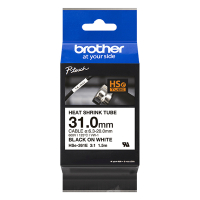 Brother HSe-261E cinta termorretráctil negra sobre blanca 31 mm (original) HSE261E 350634
