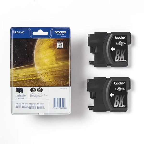 Brother LC-1100BKBP2 Pack 2x cartucho de tinta negro (original) LC-1100BKBP2 350016 - 1