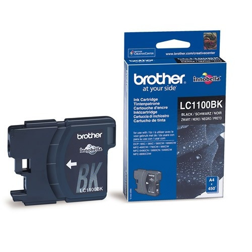 Brother LC-1100BK cartucho de tinta negro (original) LC1100BK 900692 - 1