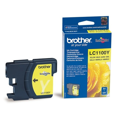 Brother LC-1100Y cartucho de tinta amarillo (original) LC1100Y 900693 - 1