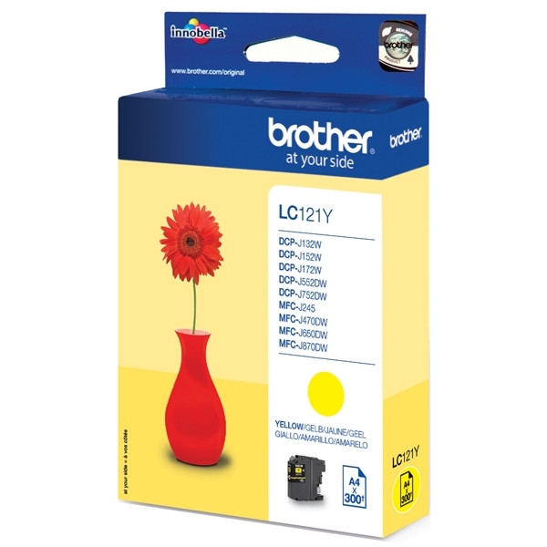 Brother LC-121Y cartucho de tinta amarillo (original) LC-121Y 900739 - 1