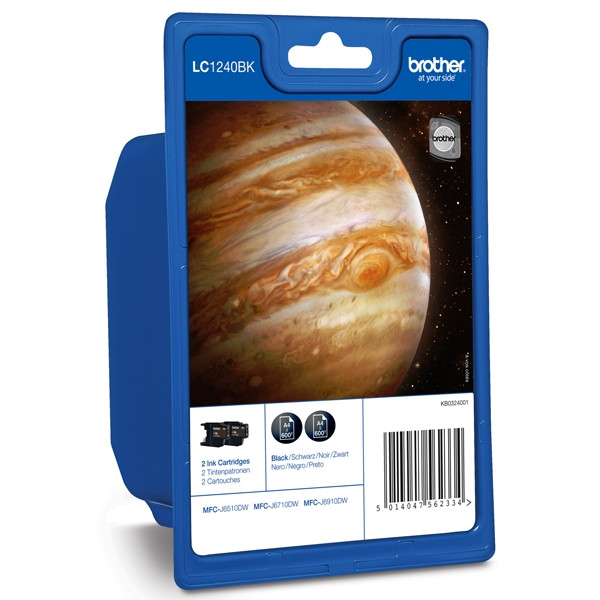 Brother LC-1240BKBP2 pack 2x cartucho de tinta negro (original)