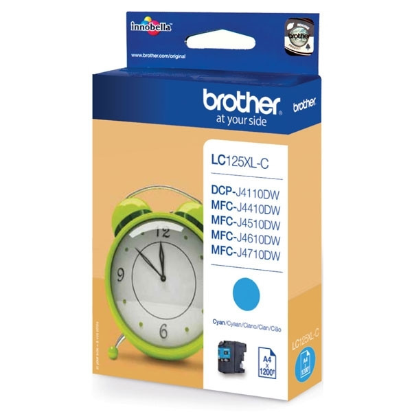Brother LC-125XLC cartucho de tinta cian alta capacidad (original)