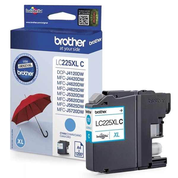 Brother LC-225XLC cartucho de tinta cian XL (original)