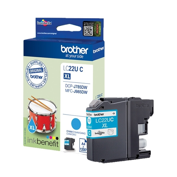Brother LC-22UC XL cartucho de tinta cian (original)