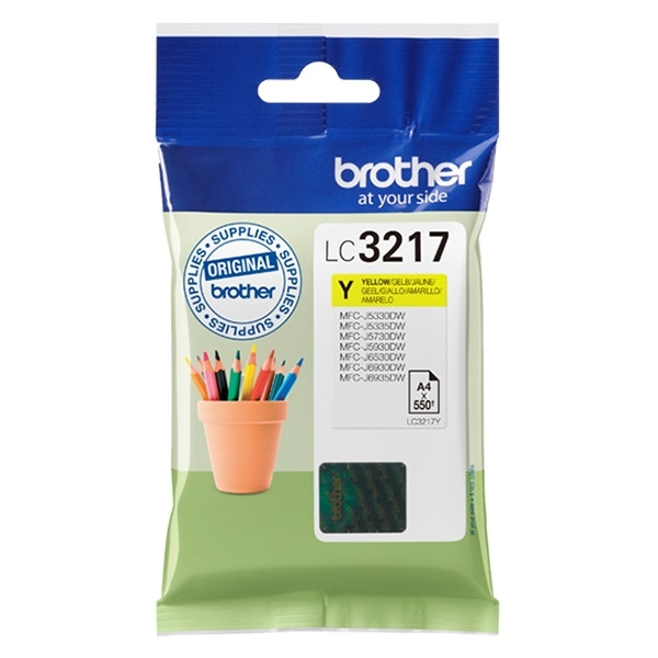 Brother LC-3217Y cartucho de tinta amarillo (original) LC3217Y 028906 - 1