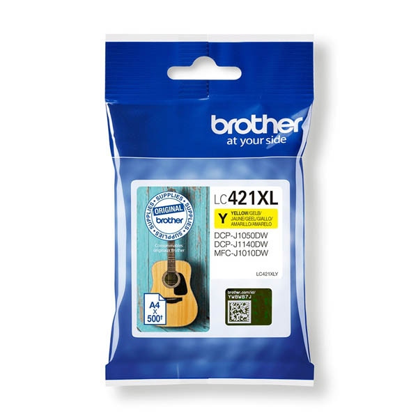 Brother LC-421XLY Cartucho de tinta amarilla de alta capacidad (original) – imagen 2