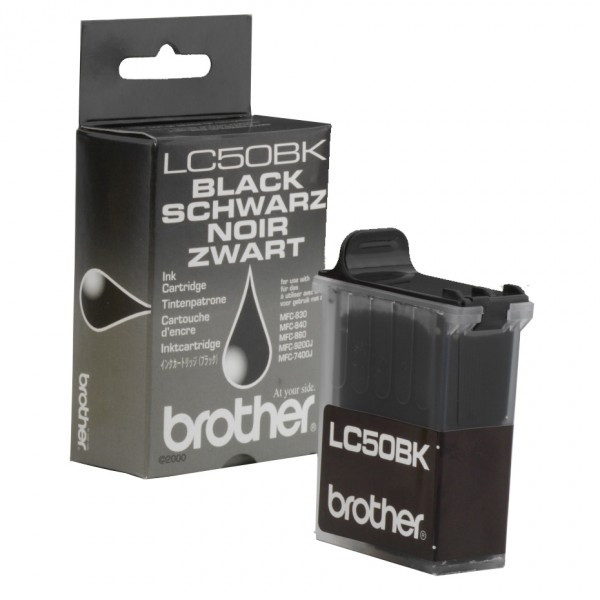 Brother LC-50BK cartucho de tinta negro (original) LC50BK 028709 - 1