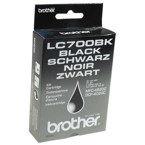 Brother LC-700BK cartucho de tinta negro (original) LC700BK 028990 - 1