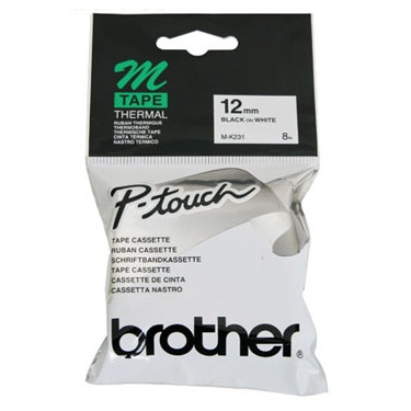 Brother M-K231BZ cinta negro sobre blanco 12 mm (original) MK231BZ 080602 - 1