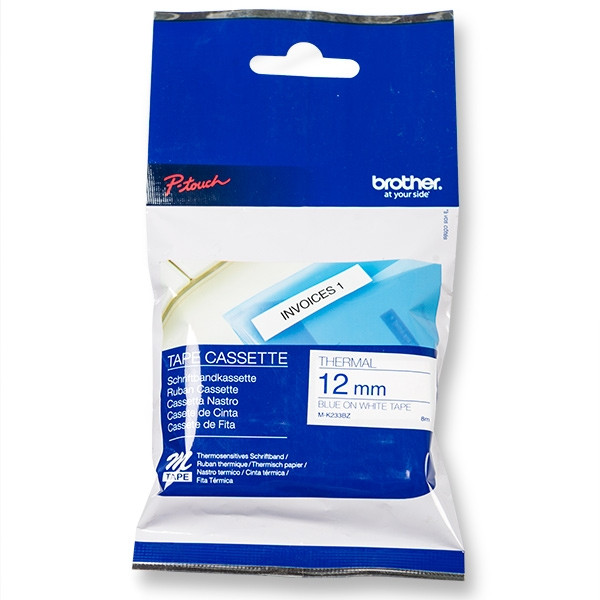 Brother M-K233BZ cinta azul sobre blanco 12 mm (original) MK233BZ 080594 - 1