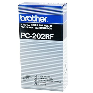 Brother PC-202RF: 2 Rollos entintados negros (original)