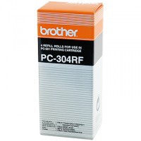 Brother PC-304RF: 4 x rollo entintado negro (original) PC304RF 029848