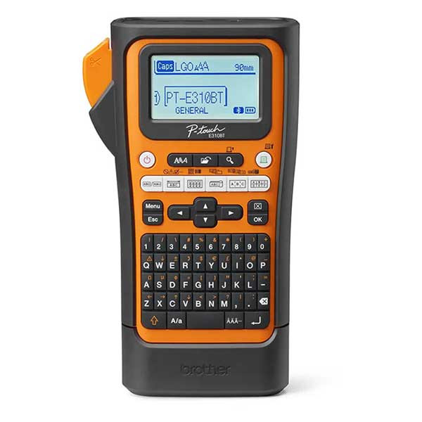 Brother PTE310BTVP. Rotuladora electrónica Profesional con conexión PC y WiFi para electricistas e instaladores. Corte de Cinta automático.Teclado QWERTY y Adaptador CA