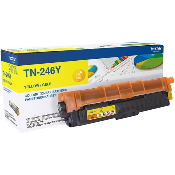 Brother TN-246Y toner amarillo XL (original) TN246Y 051072 - 1