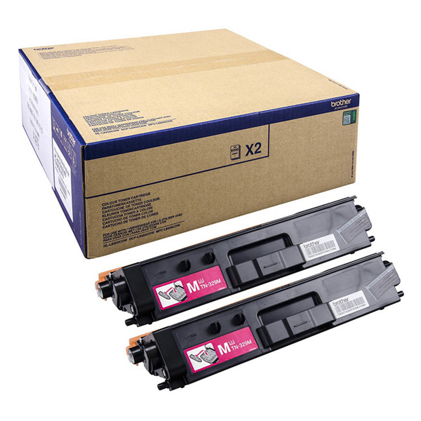 Brother TN-329M Pack 2x toner magenta (original) TN329MTWIN 051252 - 1