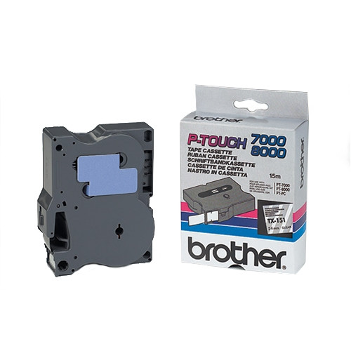 Brother TX-151 cinta negro sobre transparente 24 mm (original) TX151 080224 - 1