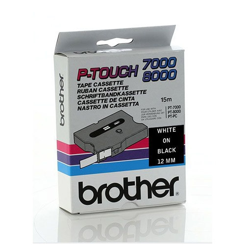Brother TX-335 cinta blanco sobre negro 12 mm (original) TX335 080326 - 1