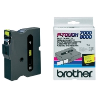 Brother TX-641 cinta negro sobre amarillo 18 mm (original) TX641 080276