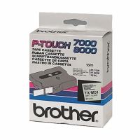 Brother TX-M51 cinta negro mate sobre transparente 24 mm (original) TXM51 080298