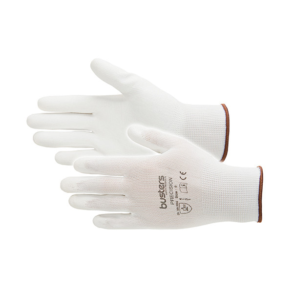 Busters Guante de trabajo de precisión talla L blanco (1 par) 1011906002 SBU00006 - 1