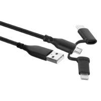 Cable USB Adaptador Tipo C-MicroUSB-Lightning (1M)