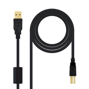 cable usb para impresora 20 ambm con ferrita 3 m