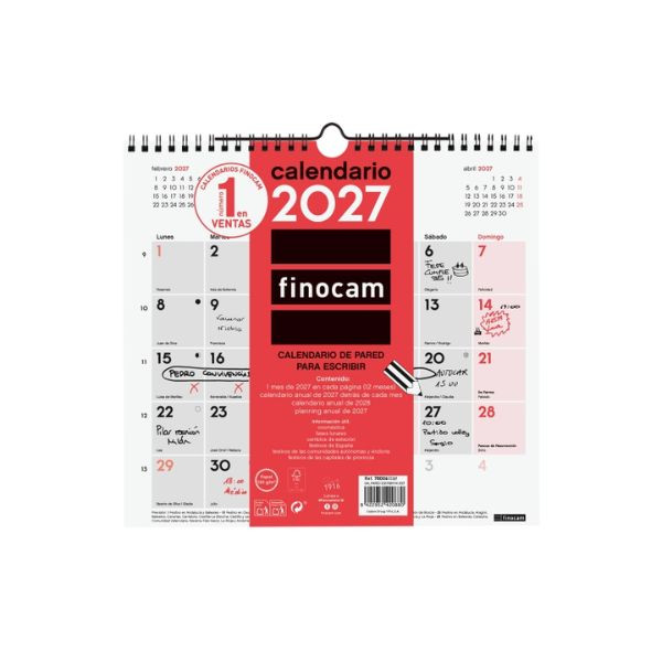 Calendario de pared 2027 (265 x 245 mm) 499401 - 1