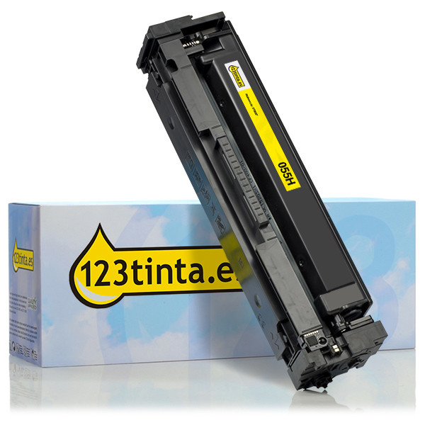 Canon 055H Y toner amarillo XL (marca 123tinta) 3017C002C 070057 - 1