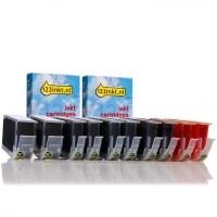 Canon 2x PGI-7BK + 2x serie PGI-9 Pack ahorro PBK/C/M/Y con chip (2 negro + 3 colores) (marca 123tinta) 1034B001C 1035B001C 1036B001C 1037B001C 2444B001C 127118