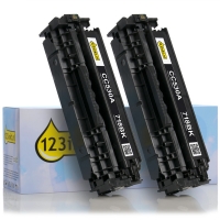 Canon 718 BK pack 2x toner negro (marca 123tinta) 2662B005C 070753