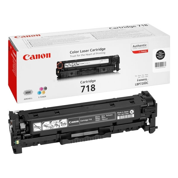 Canon 718 BK toner negro (original) 2662B002AA 900516 - 1