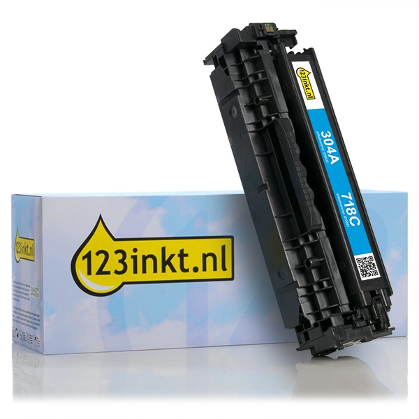 Canon 718 C toner cian (marca 123tinta) 2661B002AAC 070881 - 1