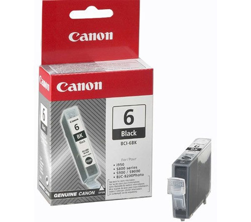 Canon BCI-6BK cartucho de tinta negro (original) 4705A002 011400 - 1
