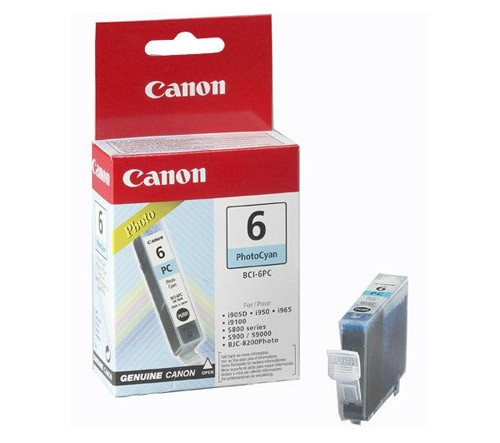 Canon BCI-6PC cartucho de tinta cian foto (original) 4709A002 011480 - 1