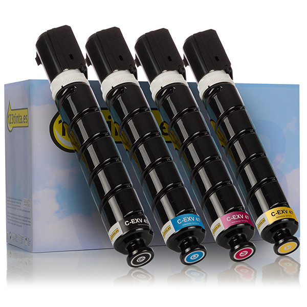 Canon C-EXV 47 toners (marca 123tinta) | Pack negro + 3 colores 130709 - 1