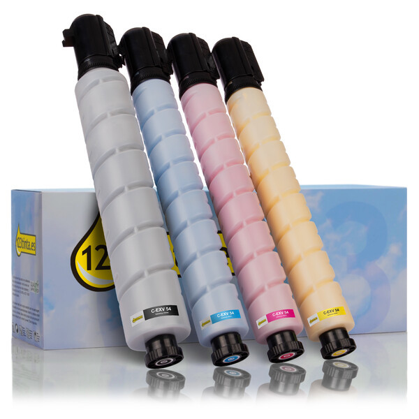 Canon C-EXV 54 toners (marca 123tinta) | Pack negro + 3 colores 130723 - 1