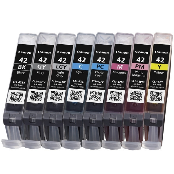 Canon CLI-42 multipack BK/ C/M/Y /PC/PM/GY/LGY (original) – imagen 2