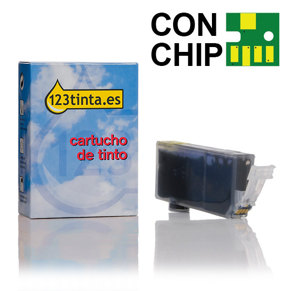 Canon CLI-521BK cartucho de tinta negro (marca 123tinta) 2933B001C 018452 - 1